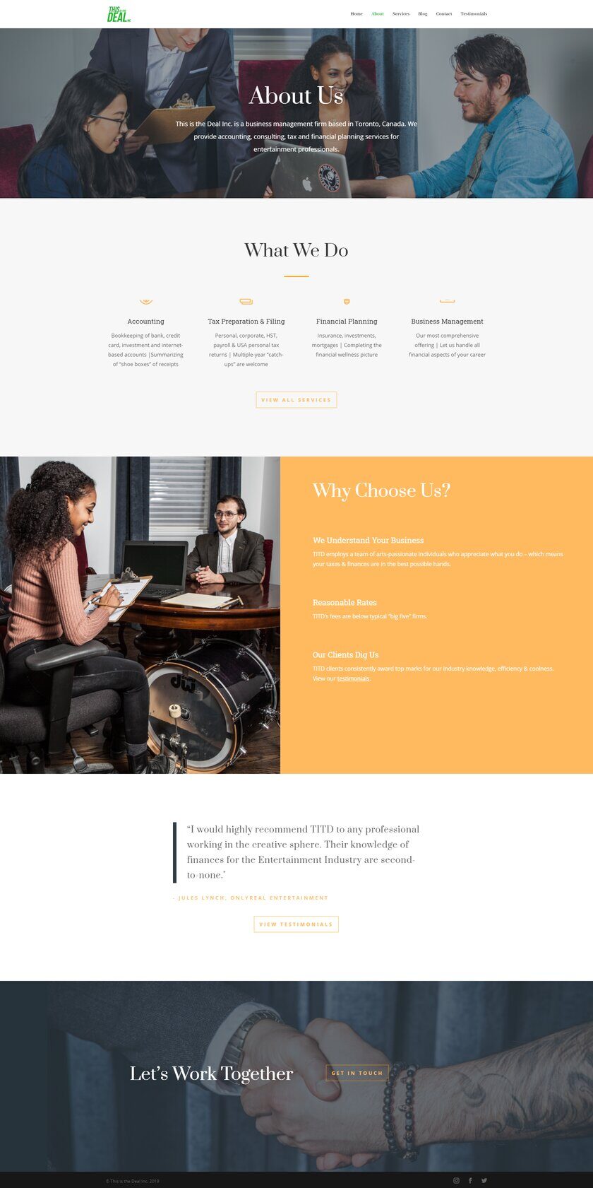 TITD Website - About Us